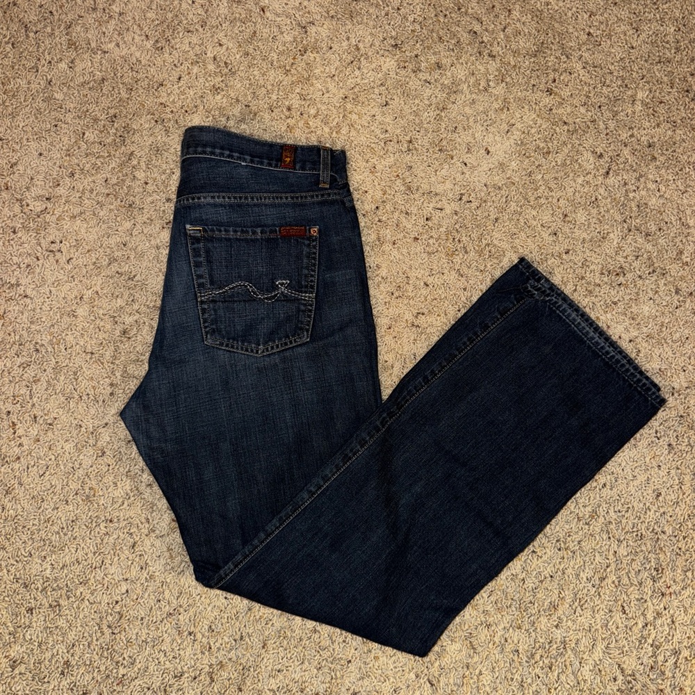 BUNDLE! 4 pairs 7 For All Mankind Dark Blue Straight Jeans